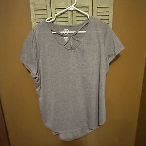 Maurices Heather Gray Short Sleeve Top